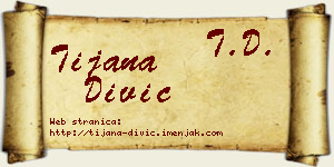 Tijana Divić vizit kartica